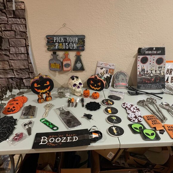 Pier 1 Beaded Jack O' Lantern Coasters (set of 4) Halloween, Pumpkins - Picture 5 of 5